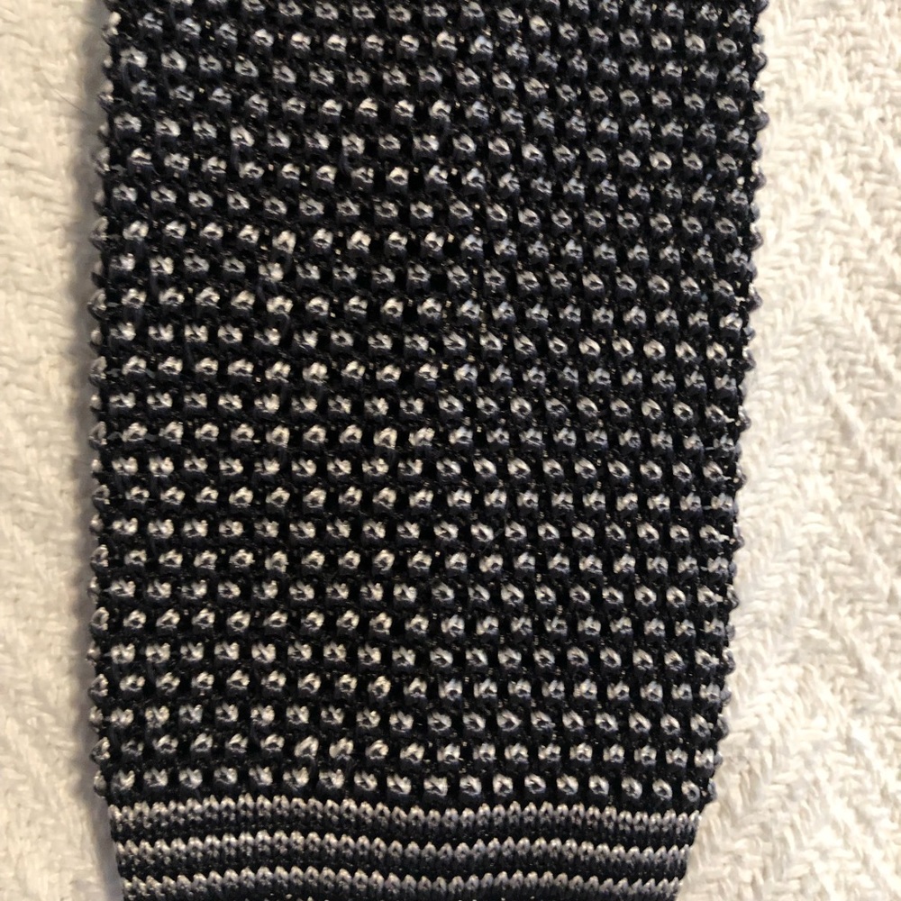 Richard James (Savile Row) Knit Silk Tie, Charcoal
